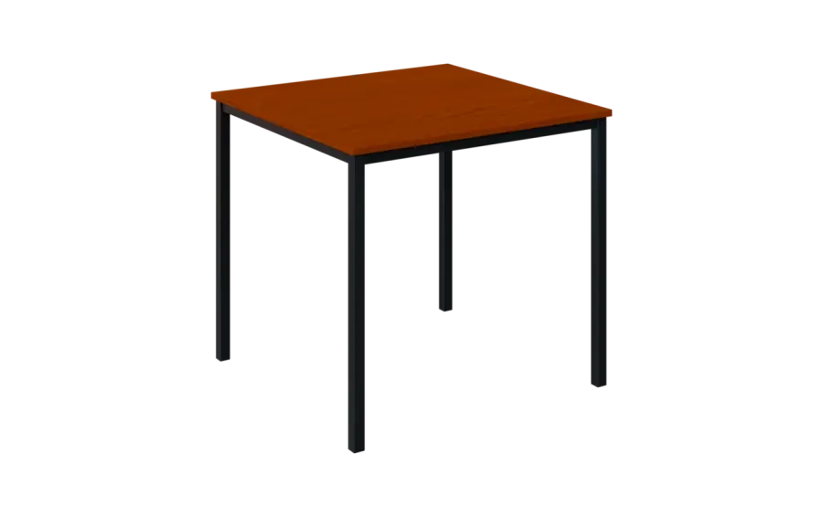 JPT 80 Jídelní stůl 800 x 800 mm, deska třešeň šumavská / podnož černá